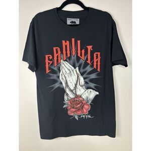 Ring Of Fire Familia Rosary Beads‎ Rose Men's Black T-Shirt Size Medium